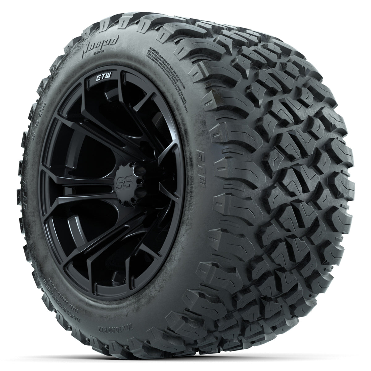 Set of (4) 12 in GTW Spyder Wheels with 20x10-R12 GTW Nomad All-Terrain Tires