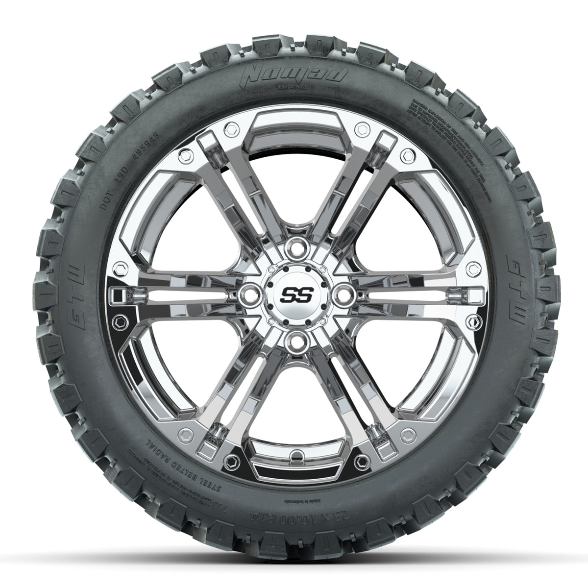 Set of (4) 14 in GTW Specter Wheels with 23x10-14 GTW Nomad All-Terrain Tires