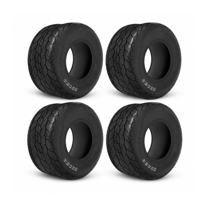 SGC 8” Steel Wheel – Black / STEELENG 18”x8.5”-8” GECKO Street Tire (White Letter Version)