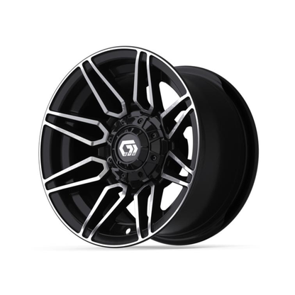 12” GTW Stealth Gloss Black with Machined Accents Wheel