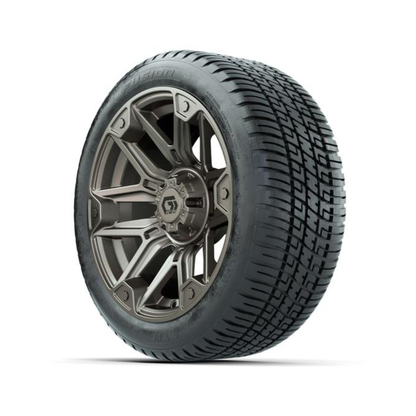 GTW® Graffiti Satin Bronze 14 in Wheels with 205/30-14 Fusion Street Tires – Full Set