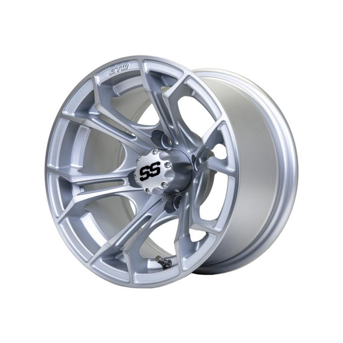 12" GTW Spyder Matte Silver with Machined Accents Wheel