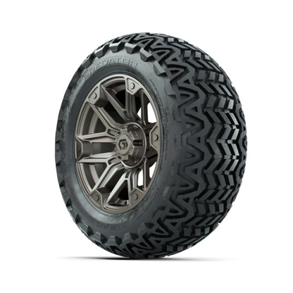 GTW® Graffiti Satin Bronze 14 in Wheels with 23x10-14 Predator All-Terrain Tires – Full Set