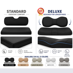 MadJax Genesis 300 Aluminum Rear Seat Kit for E-Z-GO TXT & RXV  Standard / Deluxe Cushions