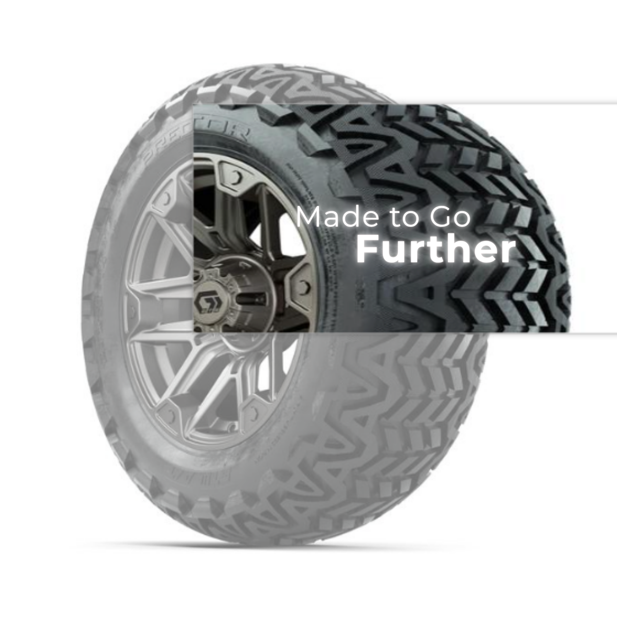 GTW® Graffiti Satin Bronze 14 in Wheels with 23x10-14 Predator All-Terrain Tires – Full Set