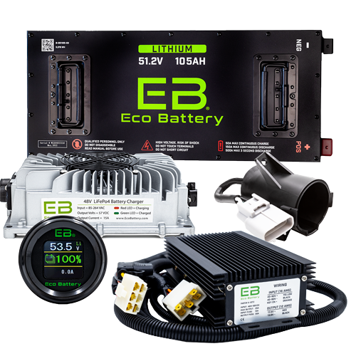 Eco Battery 48v 105ah Skinny GEN2 Lithium Battery Bundle
