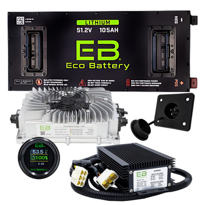 Eco Battery 48v 105ah Skinny GEN2 Lithium Battery Bundle