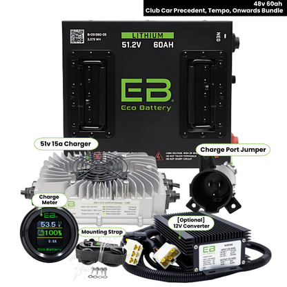 Club Car Precedent / Tempo / Onward  -  Eco Battery 48V 60AH Bundle