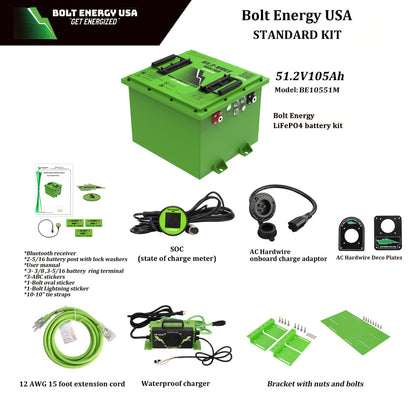 Bolt Energy 105AH 36 Volt Standard Kit - MINI HIGH OUTPUT GOLF CART LITHIUM BATTERY