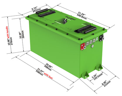 Bolt Energy 105AH 48 Volt Professional Kit - THIN HIGH OUTPUT GOLF CART LITHIUM BATTERY