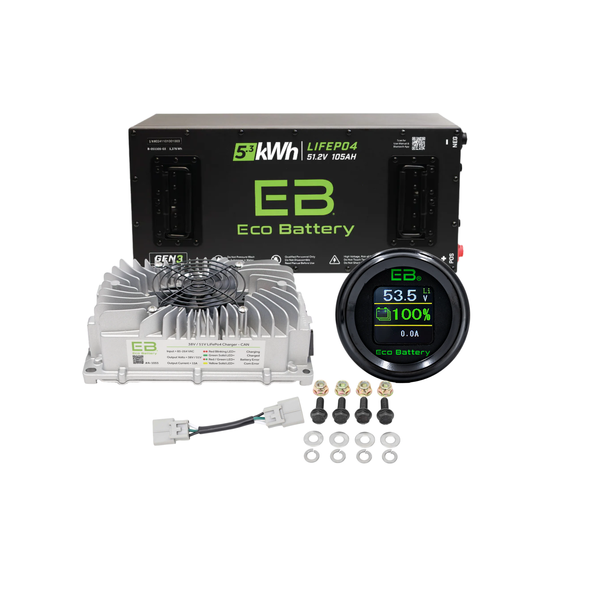 Eco Battery 48V 105Ah Skinny Bundle - Select your Cart