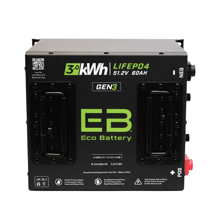 Eco 51V 60Ah Cube LiFePO4 Gen3 Individual Battery