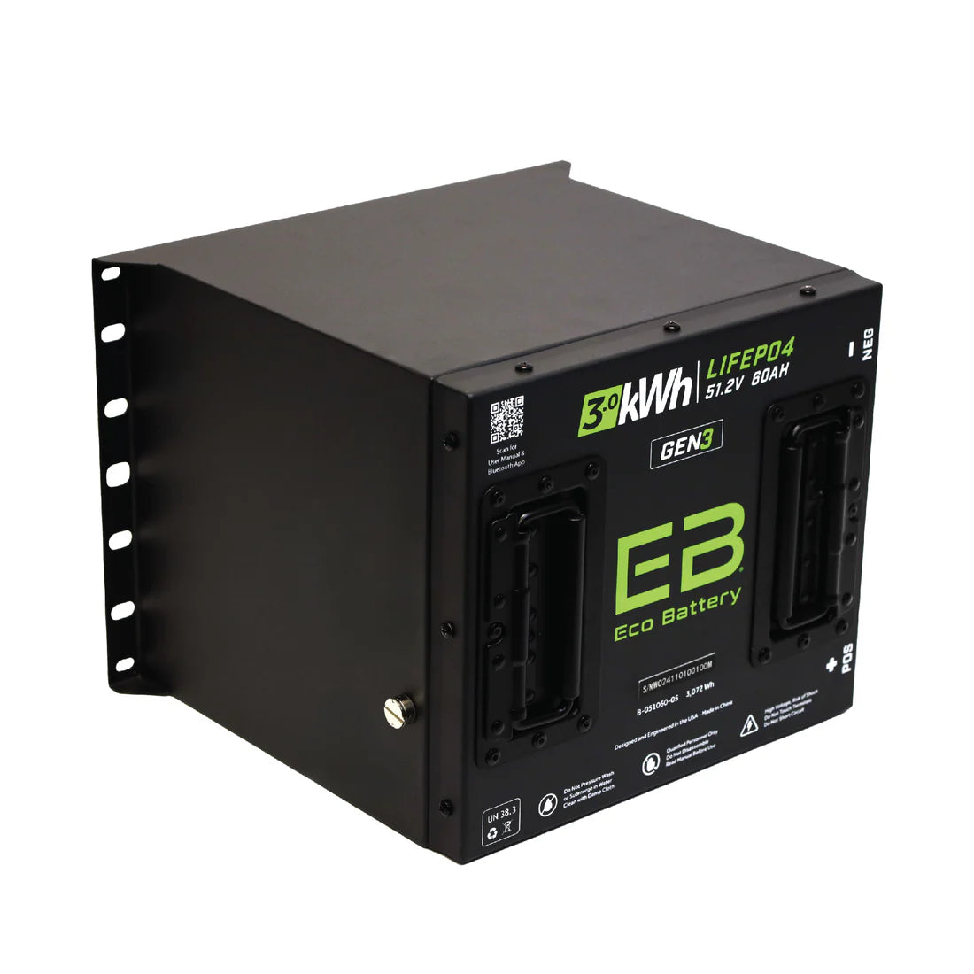 Eco 51V 60Ah Cube LiFePO4 Gen3 Individual Battery