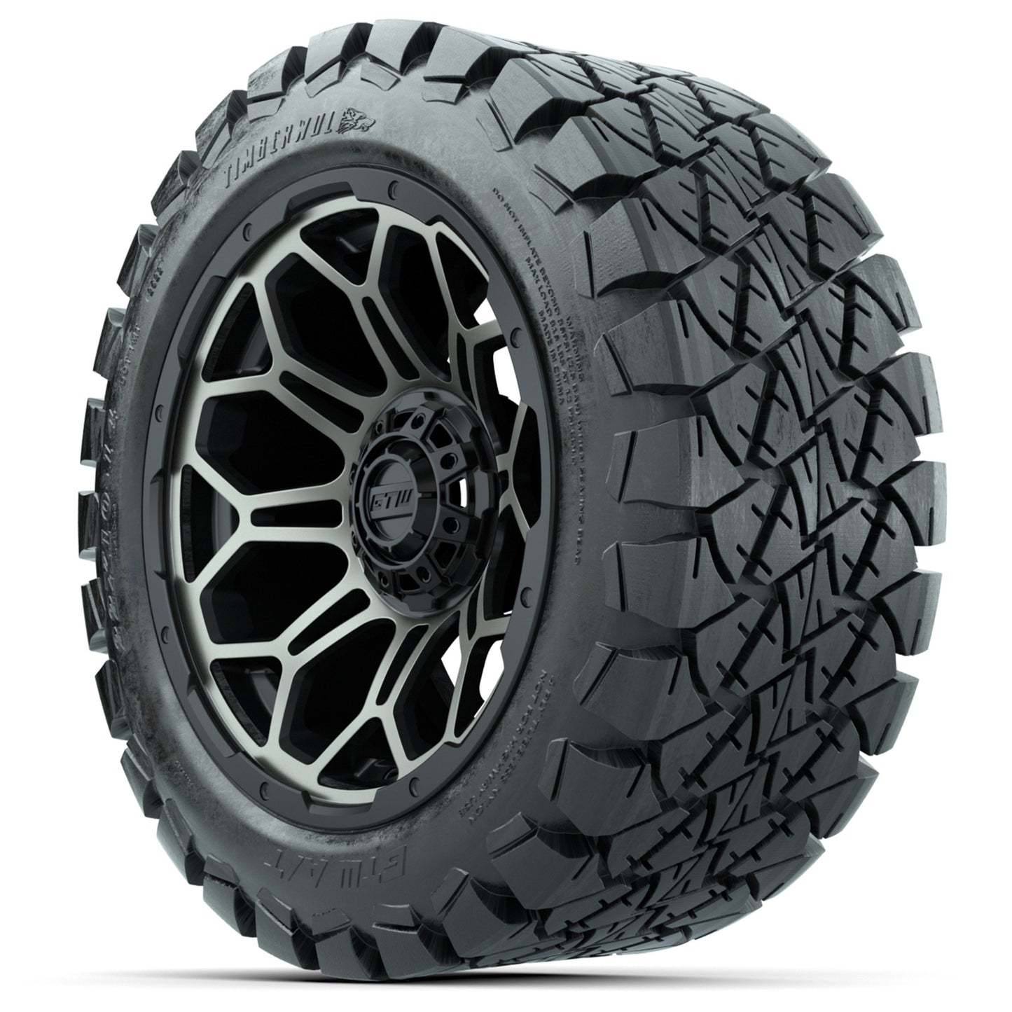 14 in GTW Bravo Wheels with 22x10-14 GTW Timberwolf All-Terrain Tires (Set of 4)