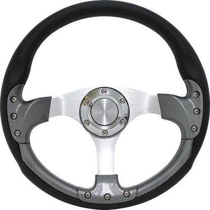 Pursuit 14" Carbon Fiber Steering Wheel W/Kit; Cc Ds