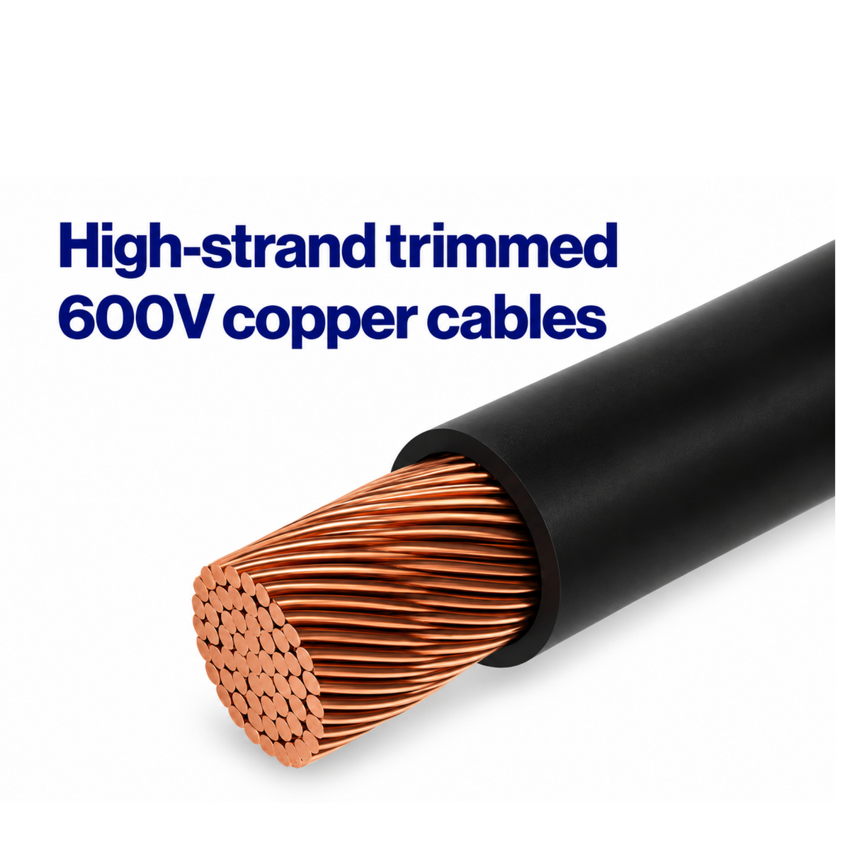 14 Inch 4-Gauge Black Battery Cable