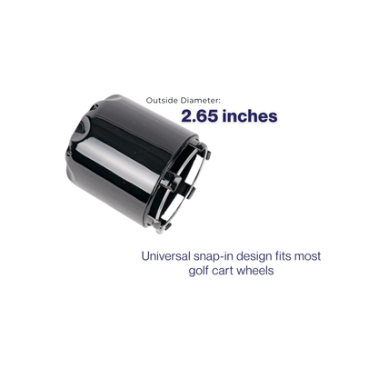GTW® Snap-In Gloss Black SS Center Caps (Pack of 4)
