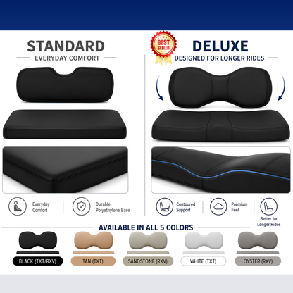 MadJax Genesis 300 Aluminum Rear Seat Kit for E-Z-GO TXT & RXV  Standard / Deluxe Cushions
