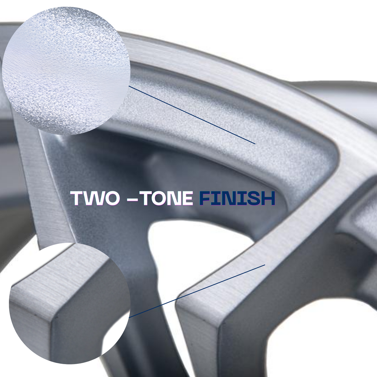 12" GTW Spyder Matte Silver with Machined Accents Wheel