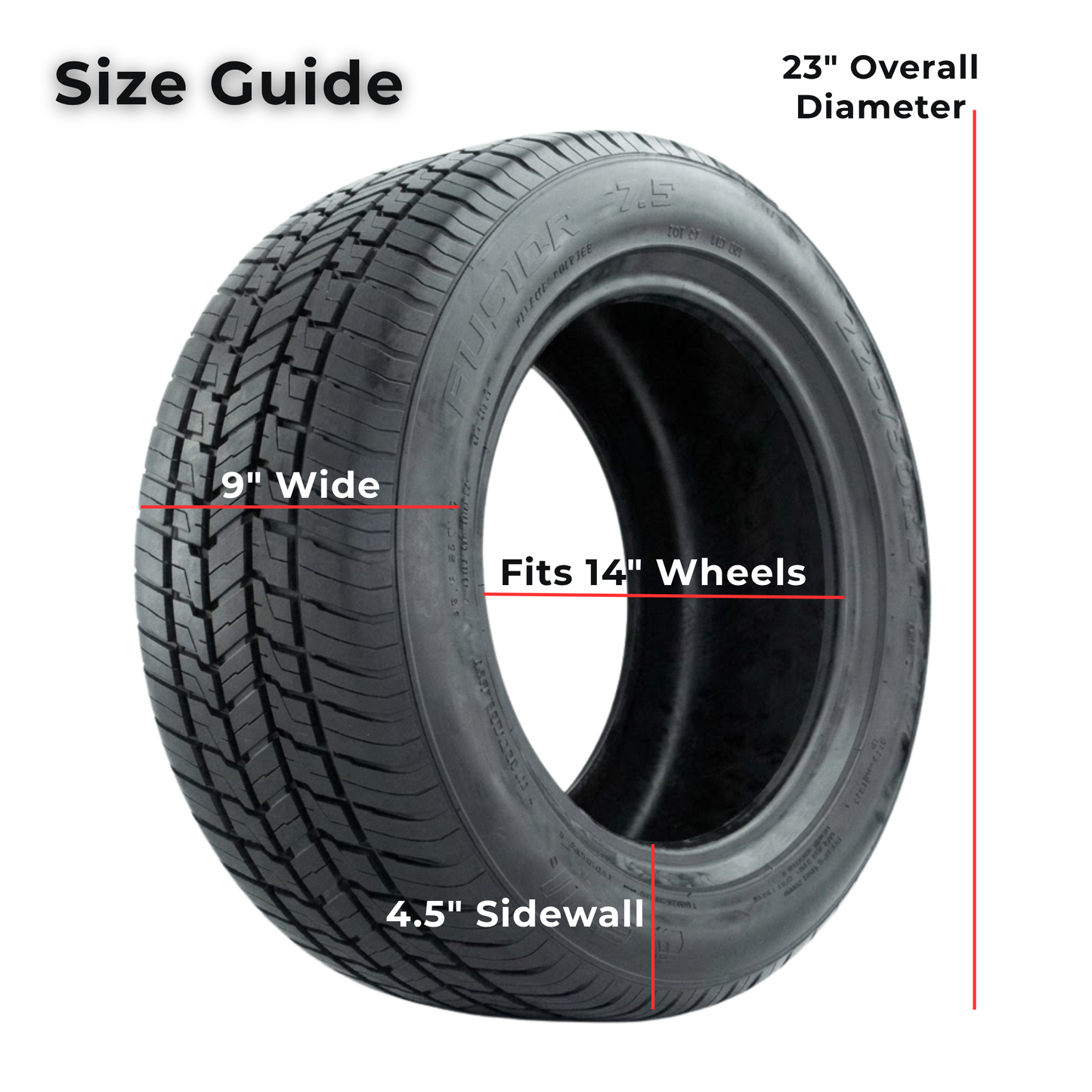 GTW® Vandal 14” Matte Black/Machined Wheels with 225/50-R14 Fusion STR DOT Tires – Full Set