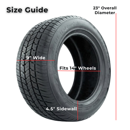 GTW® Vandal 14” Matte Black/Machined Wheels with 225/50-R14 Fusion STR DOT Tires – Full Set