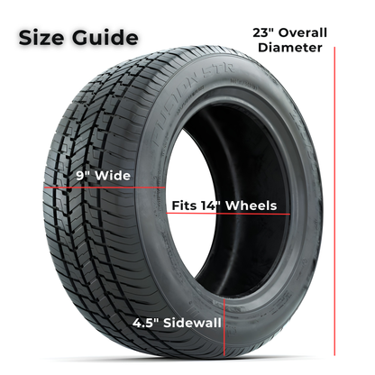 GTW® Fusion STR 225/50-R14 DOT-Approved Steel-Belted Radial Golf Cart Tire