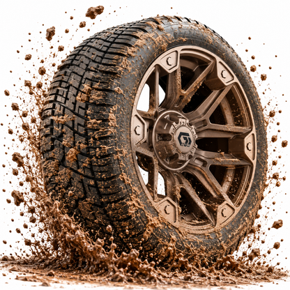 GTW® Graffiti Satin Bronze 14x7 Wheels with 225/50-R14 Fusion STR DOT-Approved Street Tires – Full Set