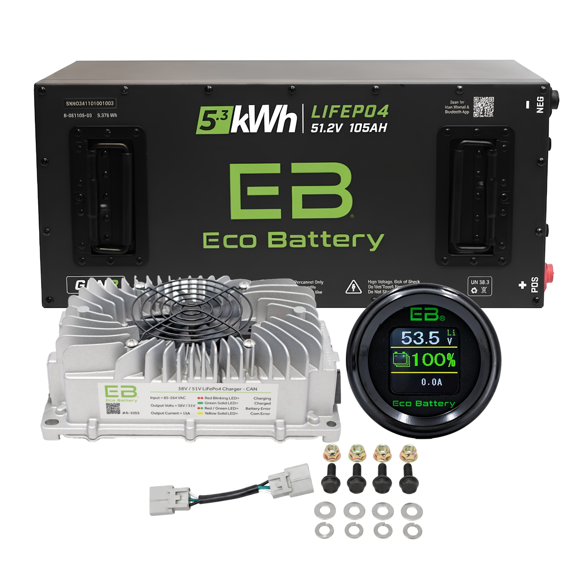 Eco Battery 48V 105Ah Skinny Bundle - Select your Cart