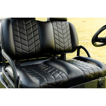 EZGO TXT/RXV & MadJax XSeries MadJax Aviator Front Seat Cushions - Black