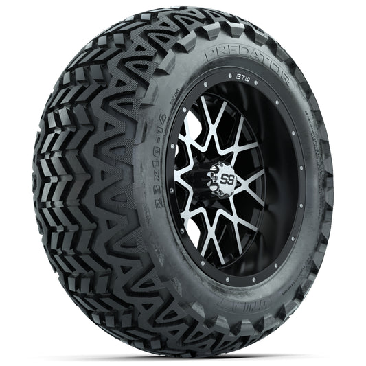 Set of (4) 14 in GTW Vortex Wheels with 23x10-14 GTW Predator All-Terrain Tires