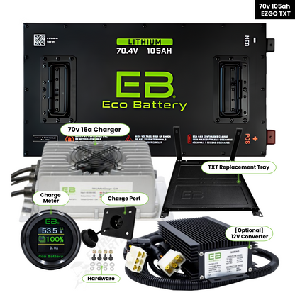 EZGO TXT - Eco Battery 70V 105AH Bundle