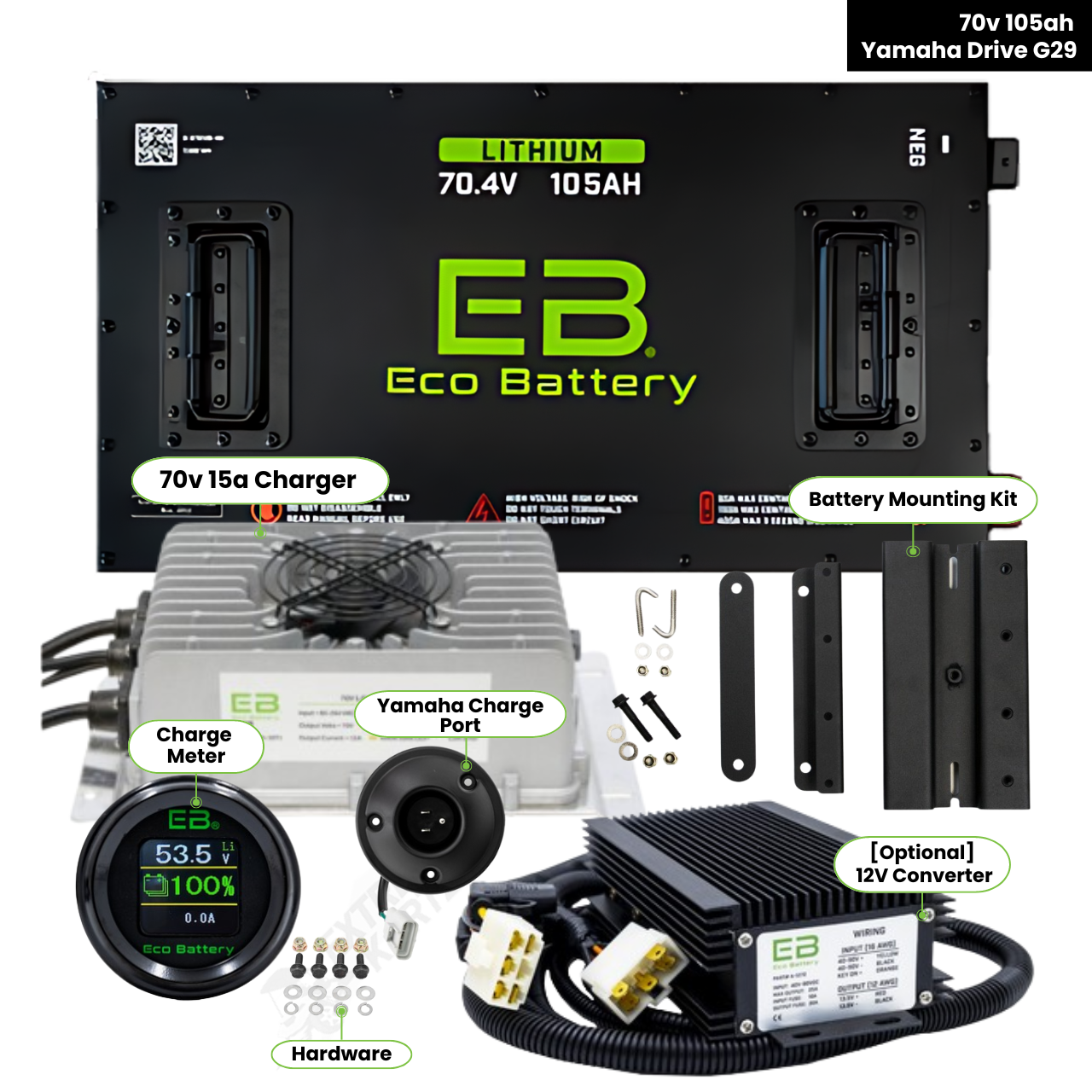 Yamaha G29 2007-2010 - Eco Battery 70V 105AH Bundle