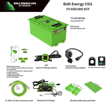 Bolt Energy 105AH 72 Volt Standard Kit - POWER HIGH OUTPUT GOLF CART LITHIUM BATTERY