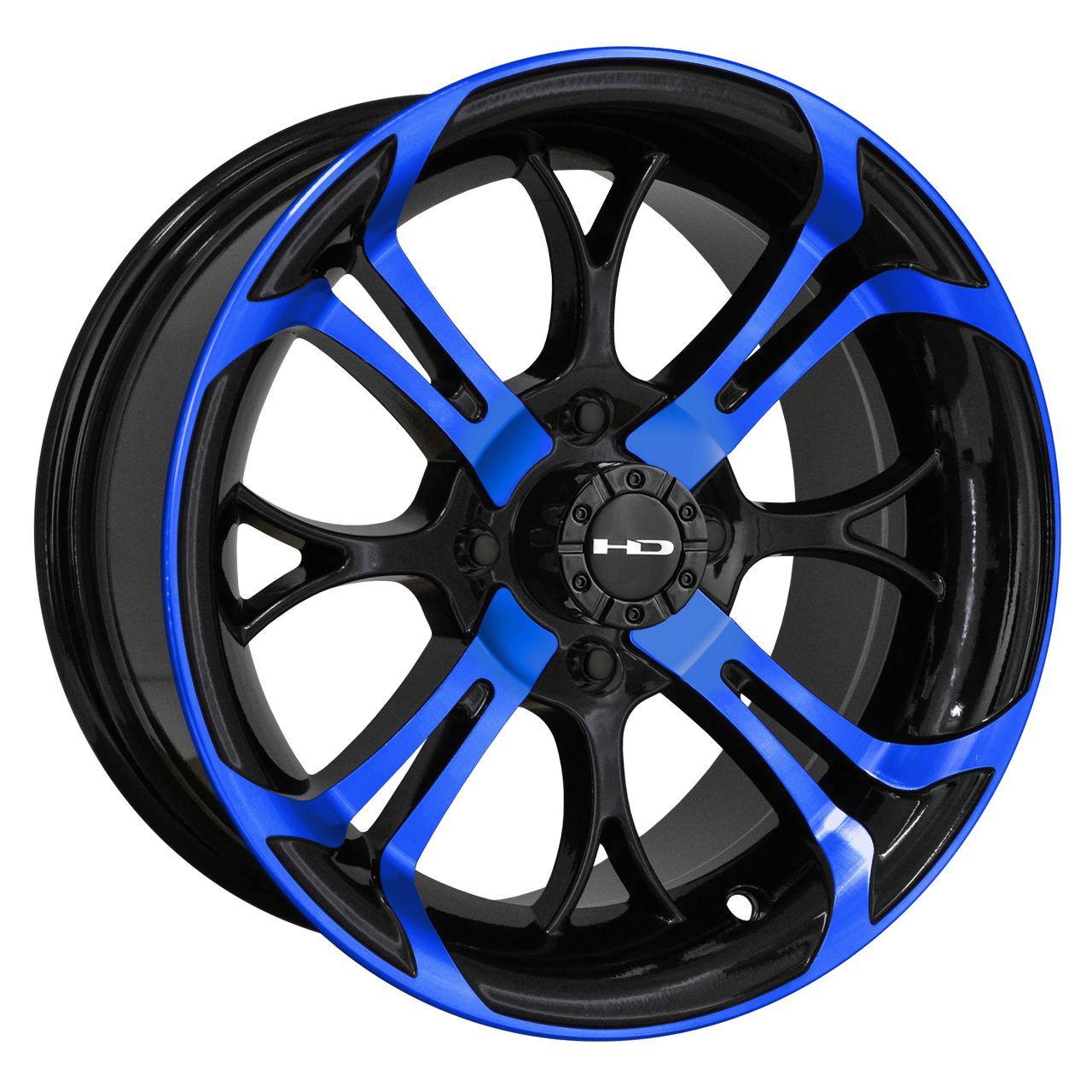 HPD 14" SPINOUT Machined Face Golf Cart Wheel