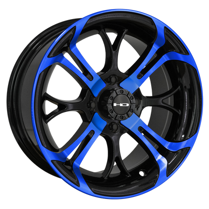 HPD 14" SPINOUT Machined Face Golf Cart Wheel
