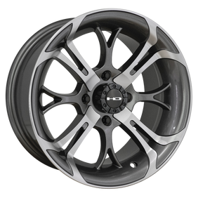HPD 14" SPINOUT Machined Face Golf Cart Wheel