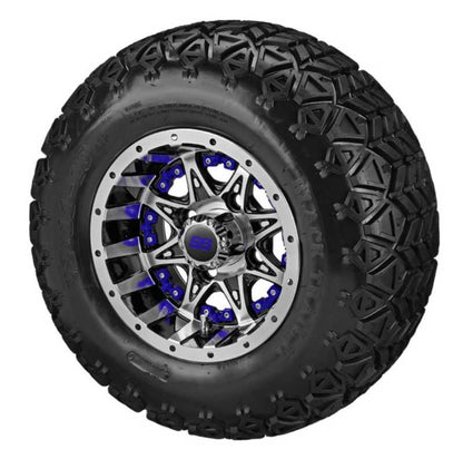 LSI 10X7 Revenge/Machined Insert with Black Trail II 22-11-10 All Terrain Tire Set of 4