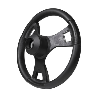 Gussi Italia® Model 13 Black/Carbon Fiber Steering Wheel For Club Car DS