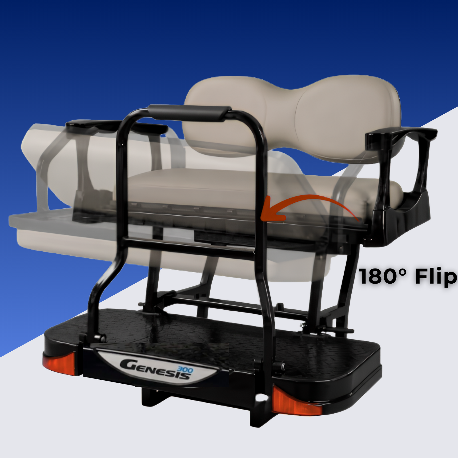 MadJax Genesis 300 Aluminum Rear Seat Kit for E-Z-GO TXT & RXV  Standard / Deluxe Cushions