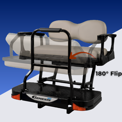 MadJax Genesis 300 Aluminum Rear Seat Kit for E-Z-GO TXT & RXV  Standard / Deluxe Cushions