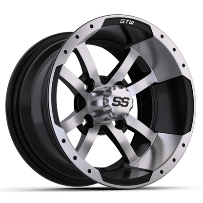 GTW Storm Trooper 12x7 Machined Black Wheel