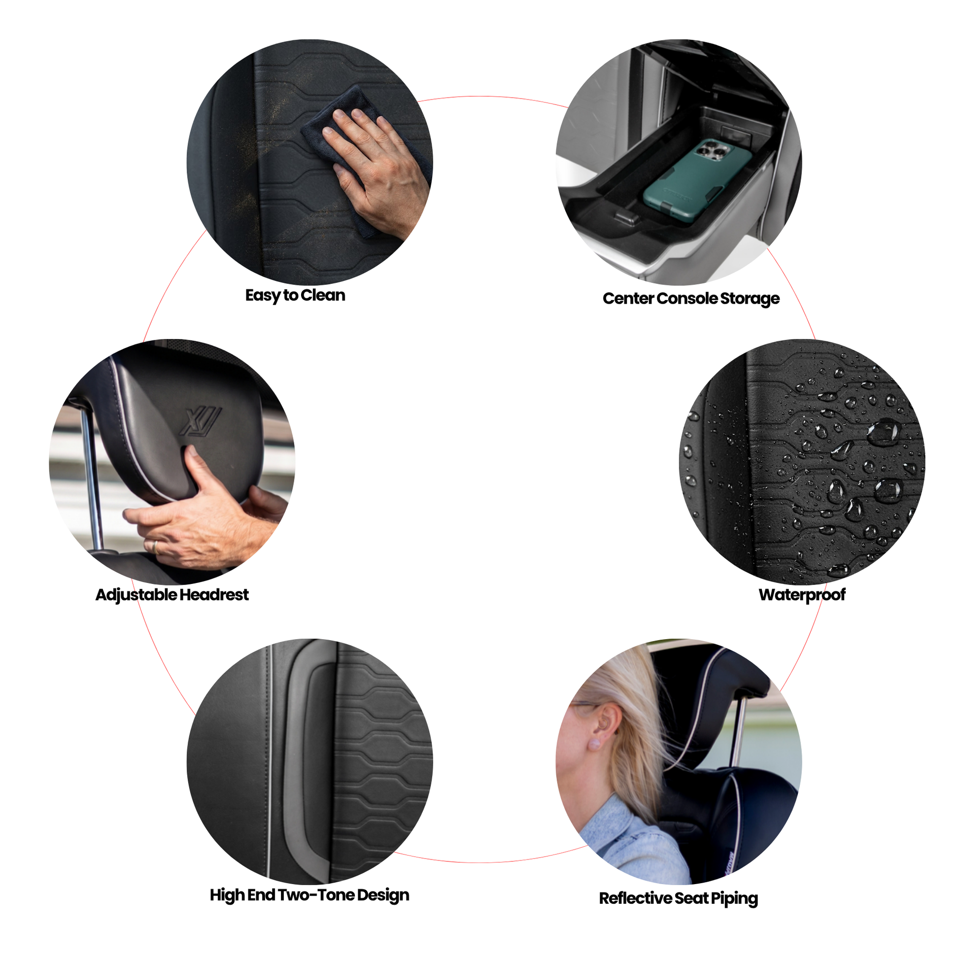 MadJax® Commander Front Seat Cushions – Club Car Precedent, Tempo & Onward