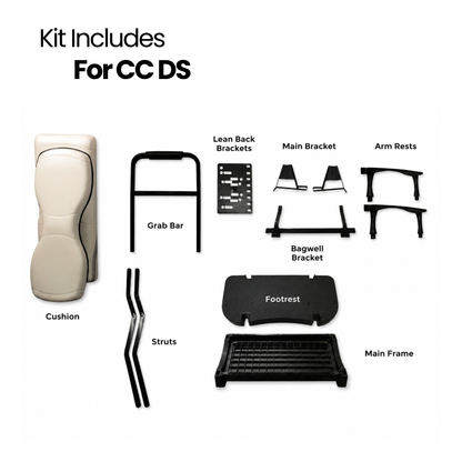 MadJax Genesis 300 Aluminum Rear Seat Kit for Club Car DS, Precedent, Tempo & Onward | Deluxe & Standard Cushions