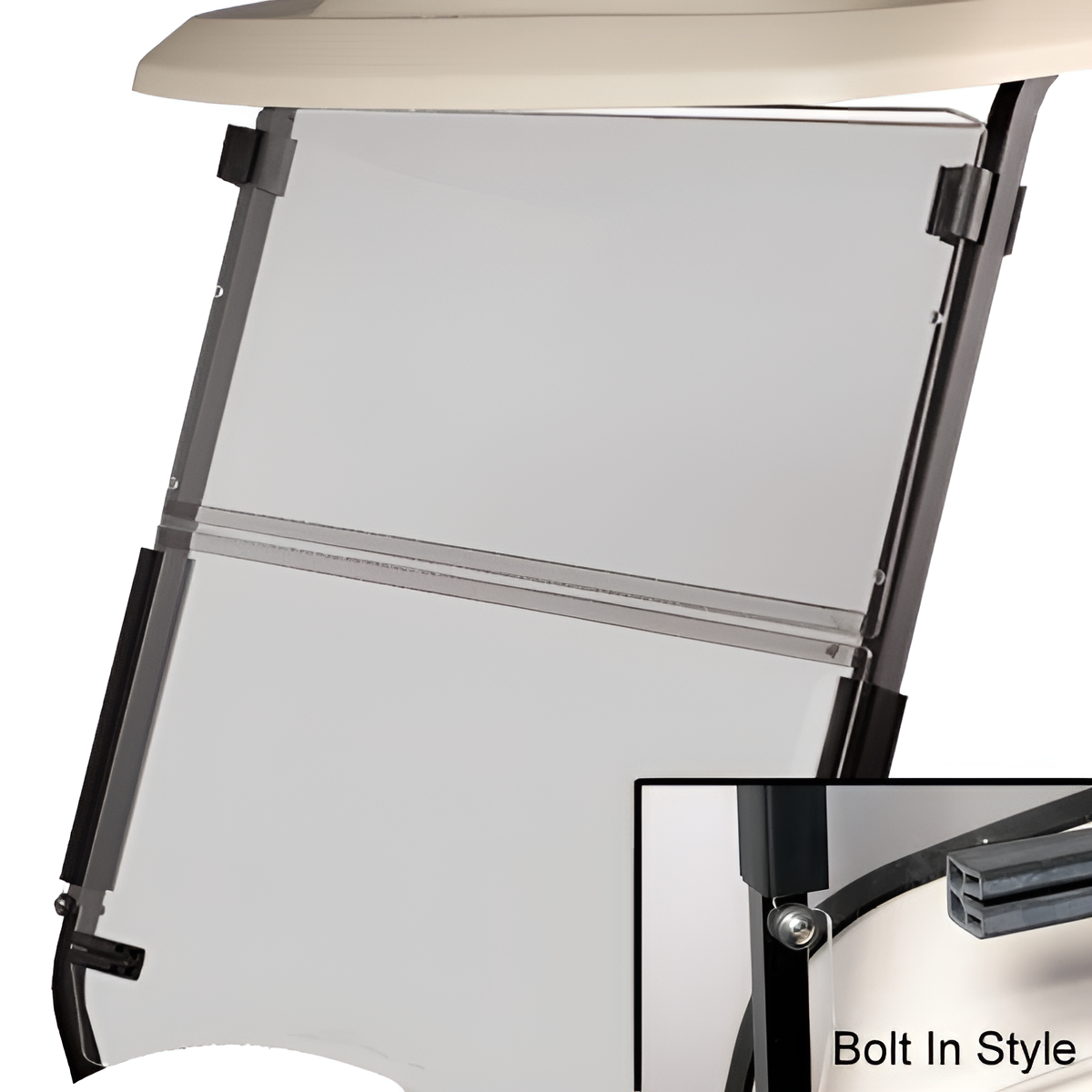 EZGO TXT Red Dot Folding Acrylic Windshield – Tinted (Years T48 Models)