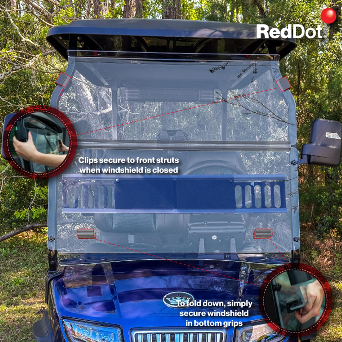 RedDot Evolution D5 Ranger & Maverick Tinted 1/4" Vented Folding Windshield