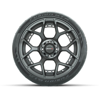 Set of (4) 15" MadJax® Flow Form Evolution Gunmetal Wheels with GTW® Fusion GTR Street Tires