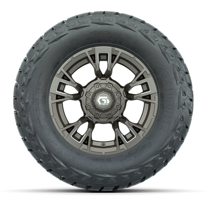 12" GTW Vandal Wheels Satin Machined Bronze and Maverick Low Profile & All Terrain Tires Combo Set of 4