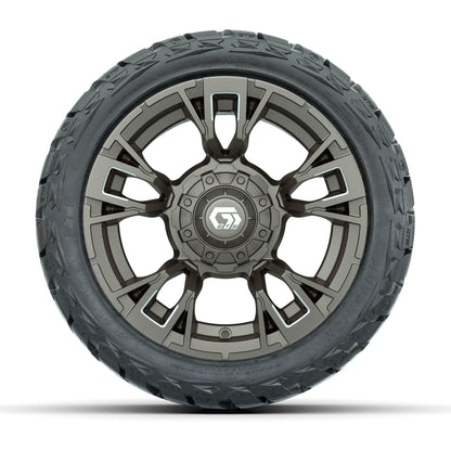 12" GTW Vandal Wheels Satin Machined Bronze and Maverick Low Profile & All Terrain Tires Combo Set of 4