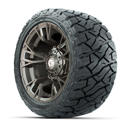 12" GTW Vandal Wheels Satin Machined Bronze and Maverick Low Profile & All Terrain Tires Combo Set of 4