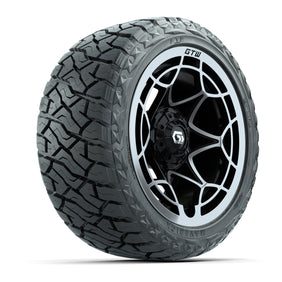 14" GTW Nexus Wheels Gloss Black and Maverick 23x10.00-R14 All Terrain Tires Set of 4